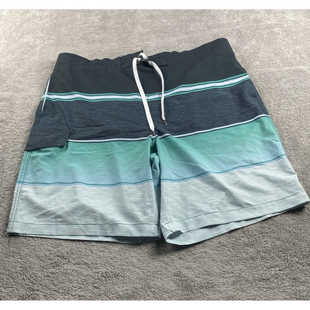 Sonoma Classic Swim Trunks Gray Green Multi Men's Size 21x9‎